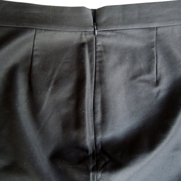 J. Crew Black No. 2 Pencil Skirt Stretch Cotton 4 (Fits M/S) - Picture 5 of 10